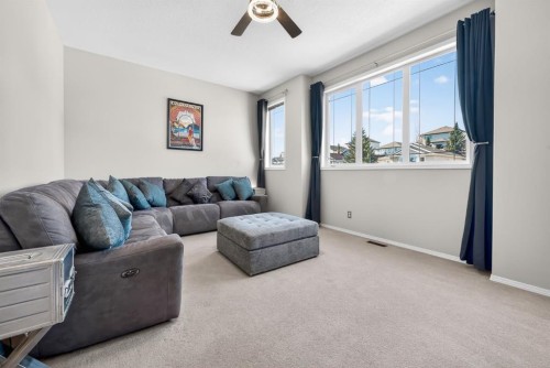 44 Bow Ridge Drive, Cochrane, AB - Indoor Photo Showing Living Room