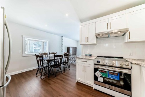 7427 25 Street Se, Calgary, AB - Indoor Photo Showing Kitchen With Stainless Steel Kitchen With Upgraded Kitchen