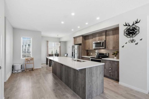 95 Nolanlake Cove Nw, Calgary, AB - Indoor Photo Showing Kitchen With Stainless Steel Kitchen With Double Sink With Upgraded Kitchen