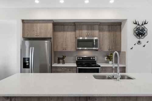 95 Nolanlake Cove Nw, Calgary, AB - Indoor Photo Showing Kitchen With Stainless Steel Kitchen With Double Sink With Upgraded Kitchen
