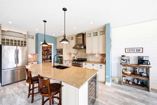 6 Ranchers Manor, Okotoks, AB - Indoor Photo Showing Kitchen With Double Sink With Upgraded Kitchen