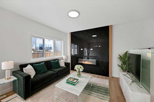 82 Heritage Circle, Cochrane, AB - Indoor Photo Showing Living Room