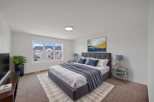 82 Heritage Circle, Cochrane, AB - Indoor Photo Showing Bedroom