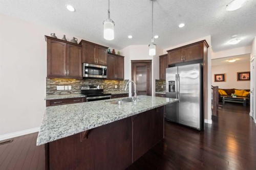 529 Saddlelake Drive Ne, Calgary, AB - Indoor Photo Showing Kitchen With Upgraded Kitchen