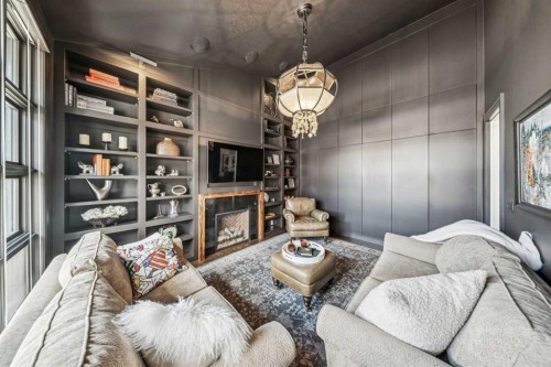 1928 10A Street Sw, Calgary, AB - Indoor With Fireplace