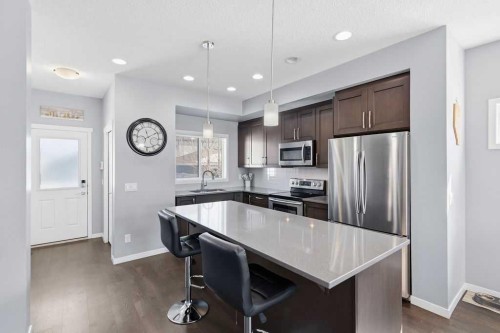 571 Mahogany Boulevard Se, Calgary, AB - Indoor Photo Showing Kitchen With Stainless Steel Kitchen With Upgraded Kitchen