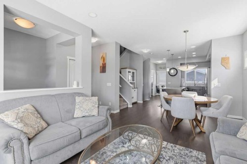 571 Mahogany Boulevard Se, Calgary, AB - Indoor Photo Showing Living Room