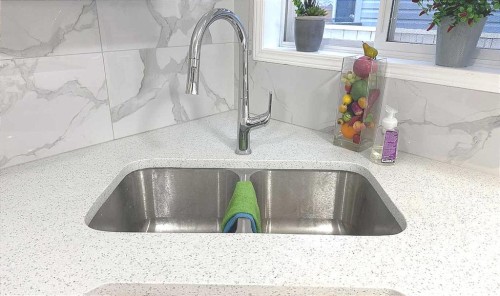 86 Harvest Rose Circle Ne, Calgary, AB - Indoor Photo Showing Kitchen With Double Sink