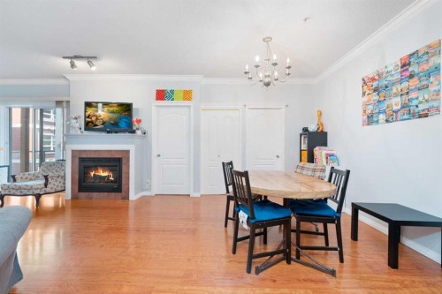 343-333 Riverfront Avenue Se, Calgary, AB - Indoor With Fireplace