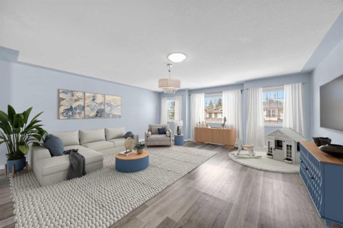 166 Tuscarora Close Nw, Calgary, AB - Indoor Photo Showing Living Room