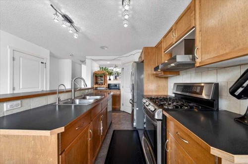244 Silverado Range View Sw, Calgary, AB - Indoor Photo Showing Kitchen With Double Sink