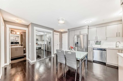 6204-302 Skyview Ranch Drive Ne, Calgary, AB - Indoor Photo Showing Kitchen With Stainless Steel Kitchen With Upgraded Kitchen