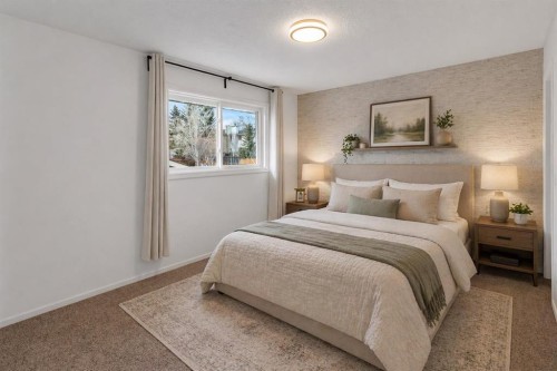 79 Scenic Way Nw, Calgary, AB - Indoor Photo Showing Bedroom