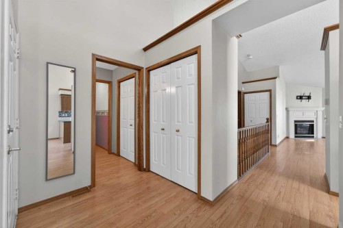 35 Douglasview Park Se, Calgary, AB - Indoor Photo Showing Other Room With Fireplace