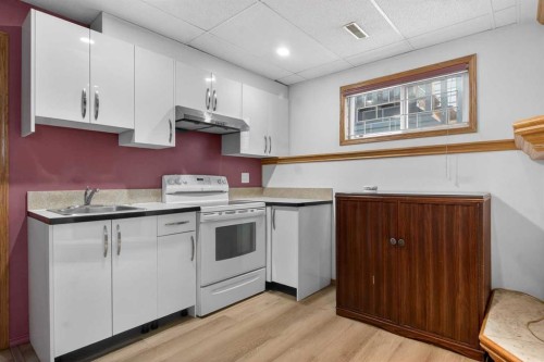 40 Erin Circle Se, Calgary, AB - Indoor Photo Showing Kitchen With Double Sink