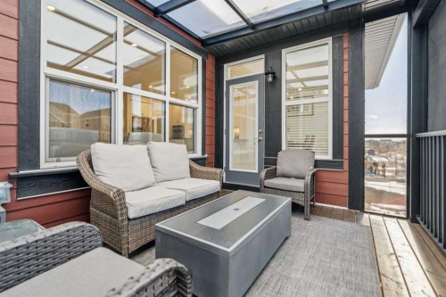 55 Sundown Crescent, Cochrane, AB - Outdoor With Deck Patio Veranda