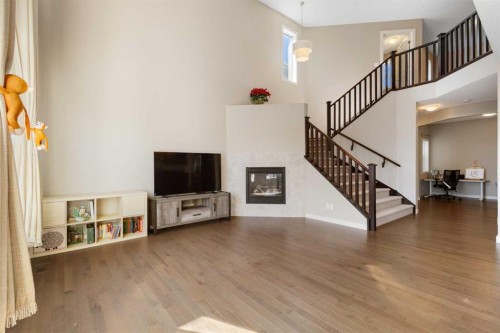 91 Panamount Common Nw, Calgary, AB - Indoor With Fireplace