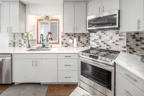 125 Coventry Crescent Ne, Calgary, AB - Indoor Photo Showing Kitchen With Upgraded Kitchen