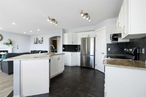 57 Bridlecrest Court Sw, Calgary, AB - Indoor Photo Showing Kitchen With Double Sink With Upgraded Kitchen