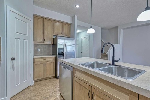 508-413 River Avenue, Cochrane, AB - Indoor Photo Showing Kitchen With Double Sink