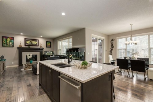 39 Cranbrook Crescent Se, Calgary, AB - Indoor Photo Showing Kitchen With Double Sink