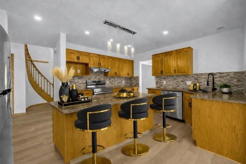 208 Coral Shores Bay Ne, Calgary, AB - Indoor Photo Showing Kitchen With Upgraded Kitchen
