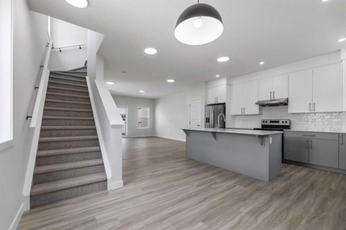 803-90 Corner Meadows Manor Ne, Calgary, AB - Indoor Photo Showing Kitchen With Stainless Steel Kitchen With Upgraded Kitchen