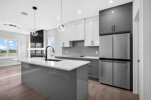 110 Saddlepeace Crescent Ne, Calgary, AB - Indoor Photo Showing Kitchen With Upgraded Kitchen
