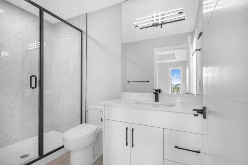 110 Saddlepeace Crescent Ne, Calgary, AB - Indoor Photo Showing Bathroom