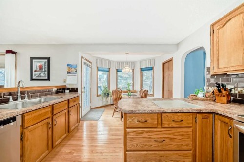 219 Hawkstone Close Nw, Calgary, AB - Indoor Photo Showing Kitchen With Double Sink