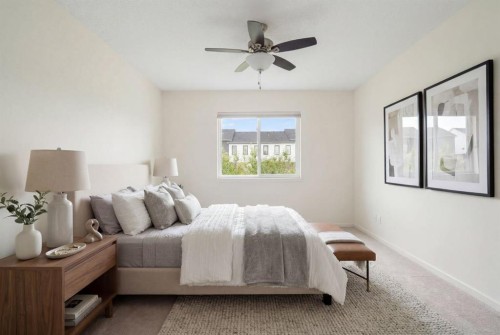 35 Walden Terrace Se, Calgary, AB - Indoor Photo Showing Bedroom