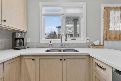 563 Regal Park Ne, Calgary, AB - Indoor Photo Showing Kitchen With Double Sink