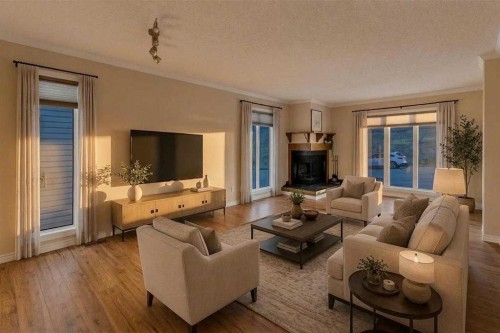 2537 9 Avenue Se, Calgary, AB - Indoor Photo Showing Living Room With Fireplace