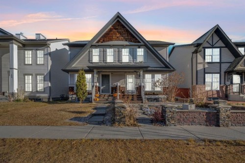 207 Elgin Meadows Gardens Se, Calgary, AB - Outdoor With Deck Patio Veranda With Facade