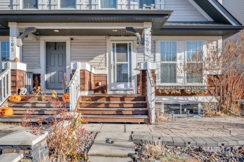 207 Elgin Meadows Gardens Se, Calgary, AB - Outdoor With Deck Patio Veranda With Facade
