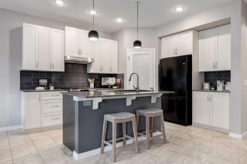 29 Sage Valley Circle Nw, Calgary, AB - Indoor Photo Showing Kitchen With Upgraded Kitchen