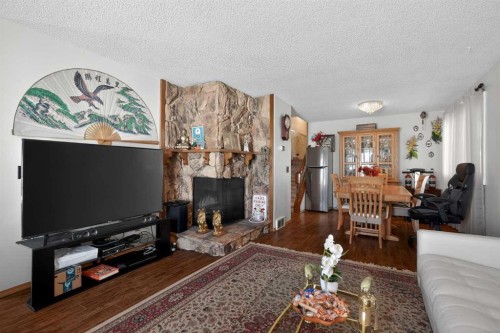 116 Templemont Circle Ne, Calgary, AB - Indoor Photo Showing Living Room With Fireplace