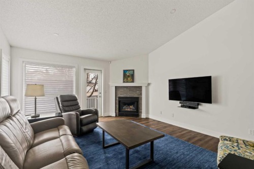 16 Douglasview Park Se, Calgary, AB - Indoor Photo Showing Living Room With Fireplace
