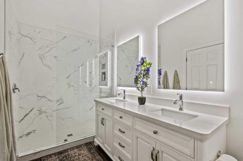 16 Douglasview Park Se, Calgary, AB - Indoor Photo Showing Bathroom