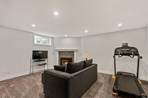 16 Douglasview Park Se, Calgary, AB - Indoor Photo Showing Gym Room