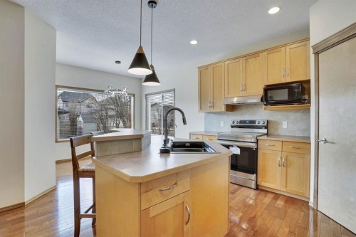 43 Elgin View Se, Calgary, AB - Indoor Photo Showing Kitchen With Double Sink