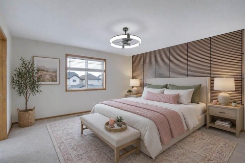 43 Elgin View Se, Calgary, AB - Indoor Photo Showing Bedroom