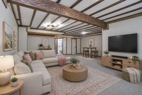 43 Elgin View Se, Calgary, AB - Indoor Photo Showing Living Room
