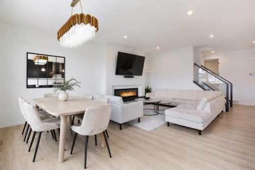 206 Rowley Way Nw, Calgary, AB - Indoor With Fireplace