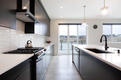 206 Rowley Way Nw, Calgary, AB - Indoor Photo Showing Kitchen With Upgraded Kitchen