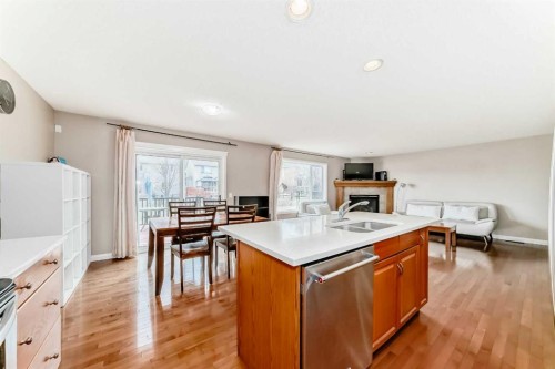 264 Everwillow Green Sw, Calgary, AB - Indoor Photo Showing Kitchen With Double Sink