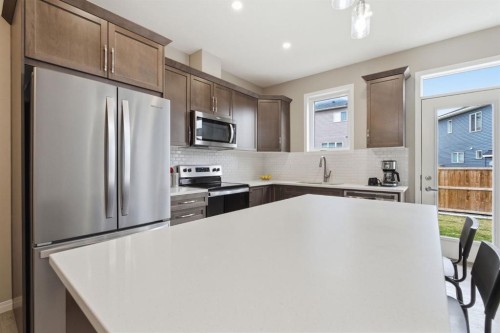 22 Carrington Crescent Nw, Calgary, AB - Indoor Photo Showing Kitchen With Stainless Steel Kitchen With Upgraded Kitchen