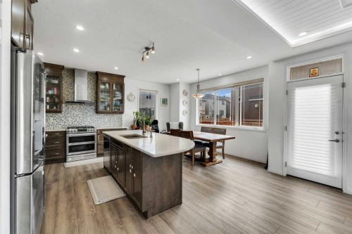 112 Cityside Terrace Ne, Calgary, AB - Indoor Photo Showing Kitchen With Stainless Steel Kitchen With Double Sink With Upgraded Kitchen