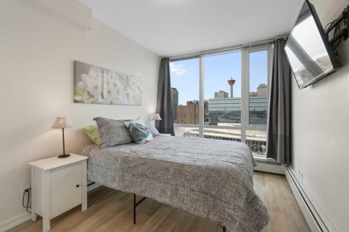 1503-450 8 Avenue Se, Calgary, AB - Indoor Photo Showing Bedroom