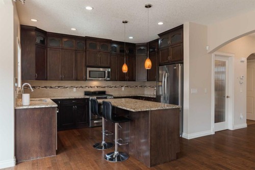 97 Aspenshire Drive Sw, Calgary, AB - Indoor Photo Showing Kitchen With Stainless Steel Kitchen With Upgraded Kitchen